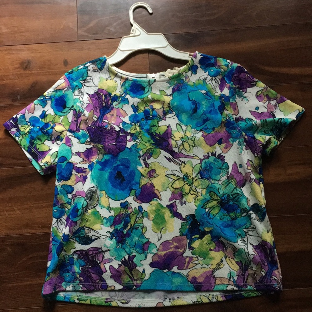 Watercolor floral top
